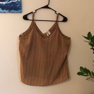 Japna Mustard Striped Cami Tank